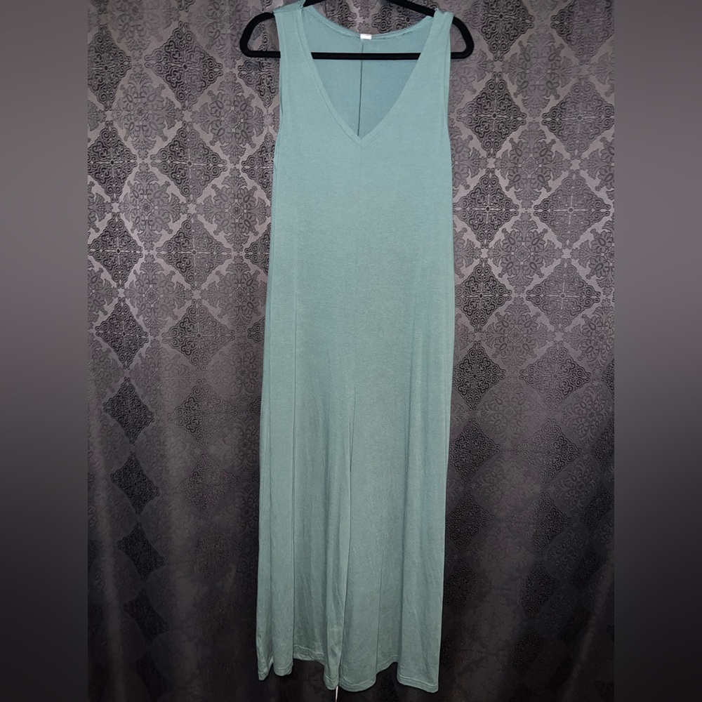 Elegant Sleeveless Maxi Jumpsuit in Teal